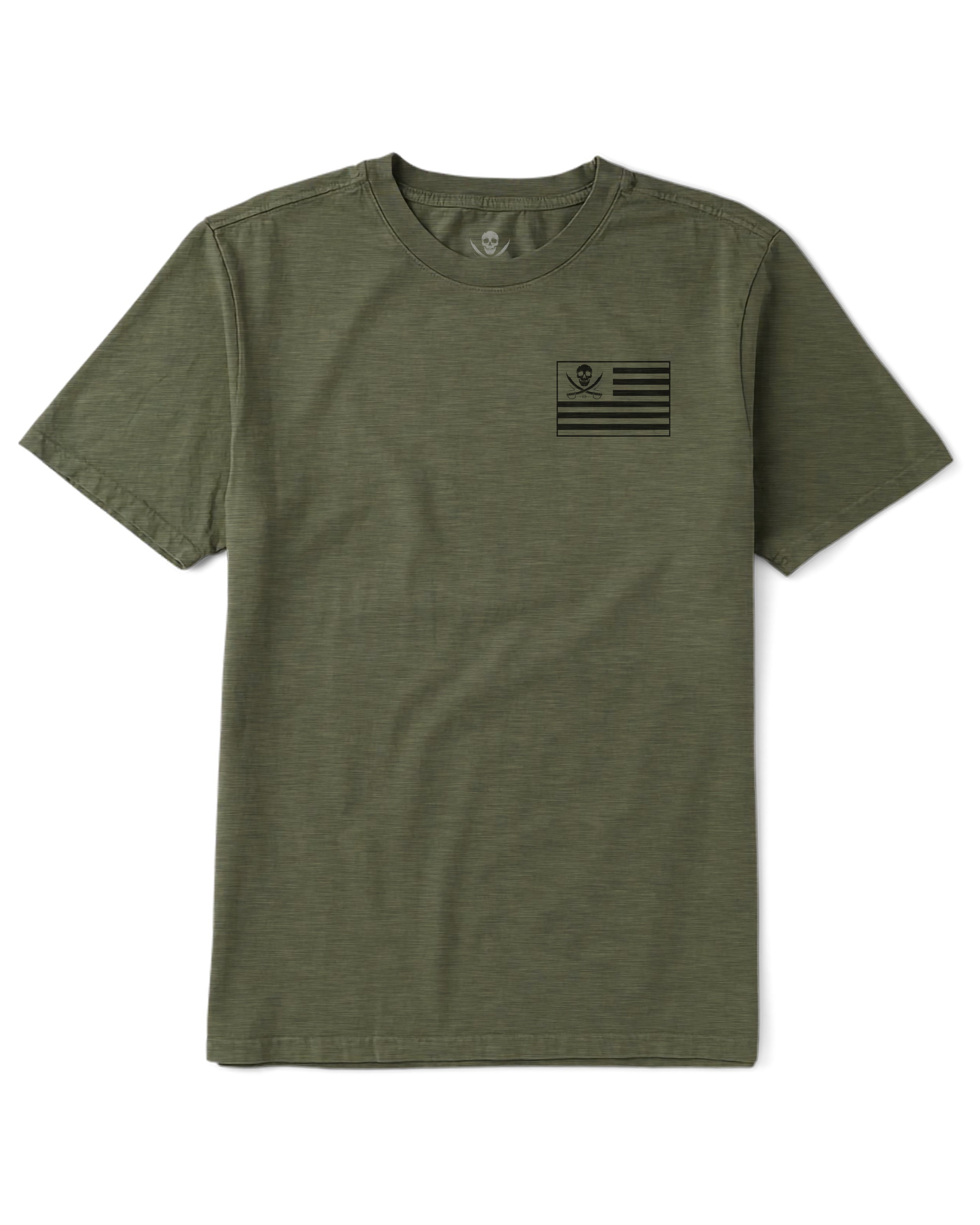 Flagged Tee Heather Olive
