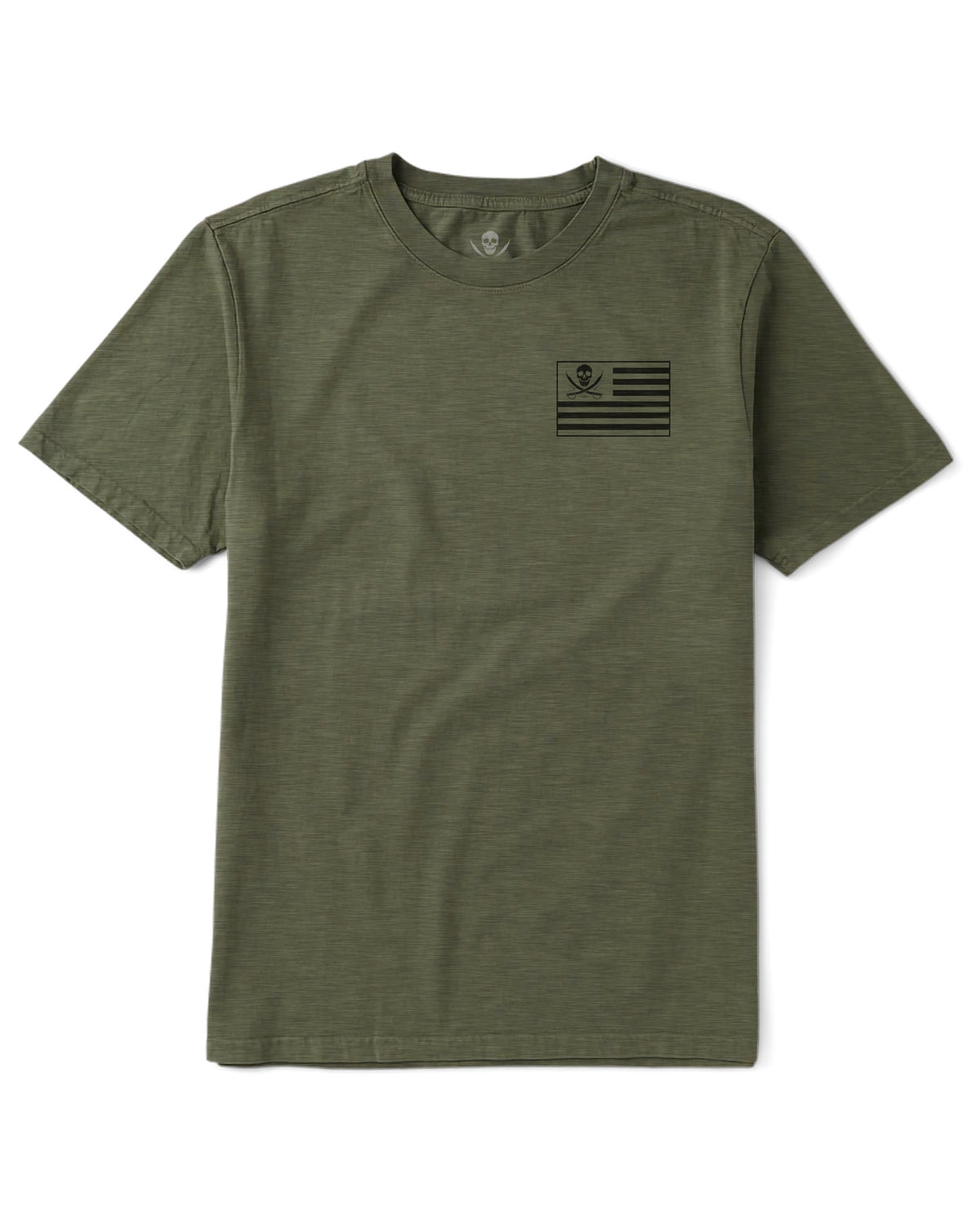 Flagged Tee Heather Olive