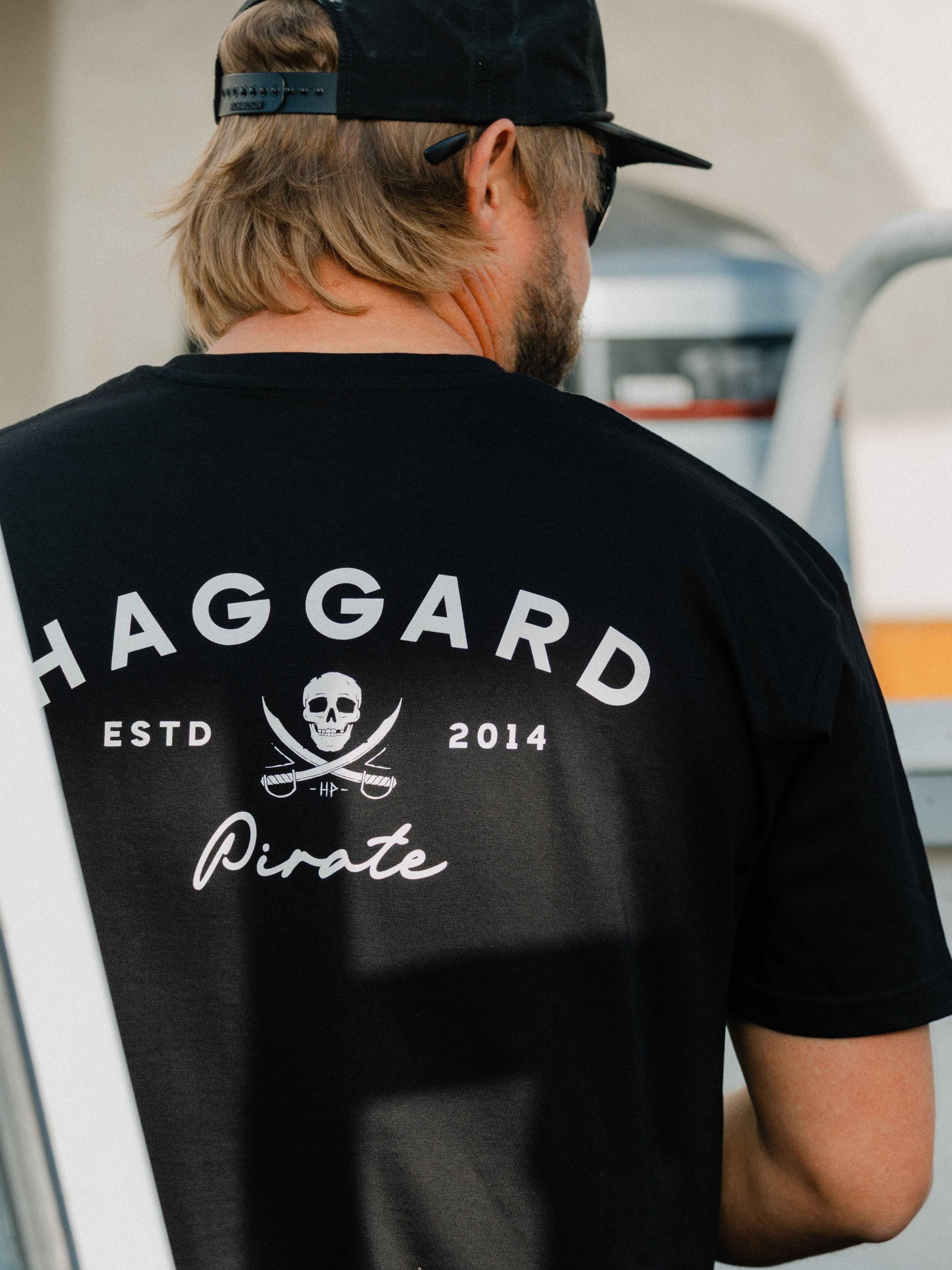 Port Mark Tee Black