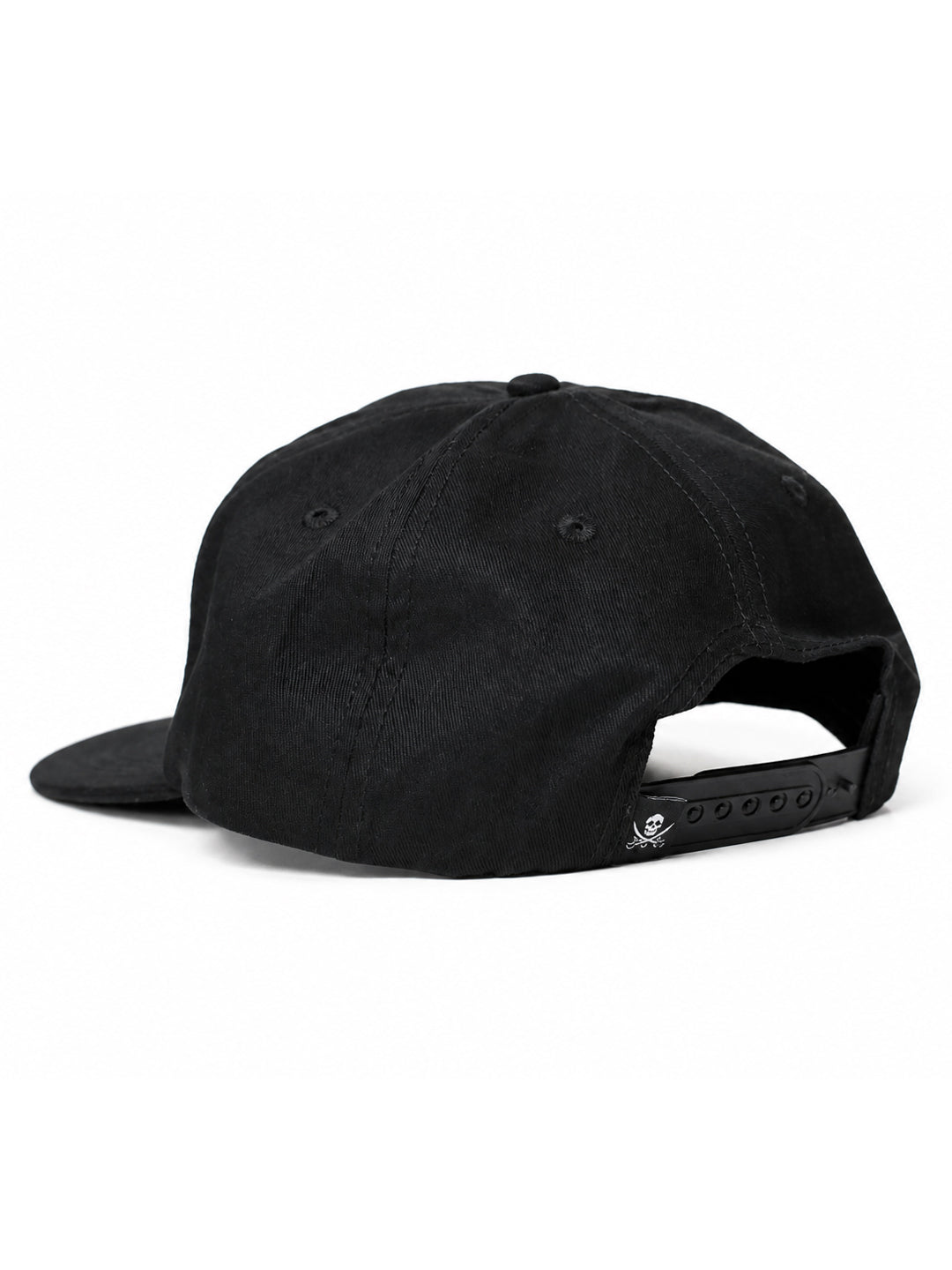 Chain Stitch Black Unstructured Hat