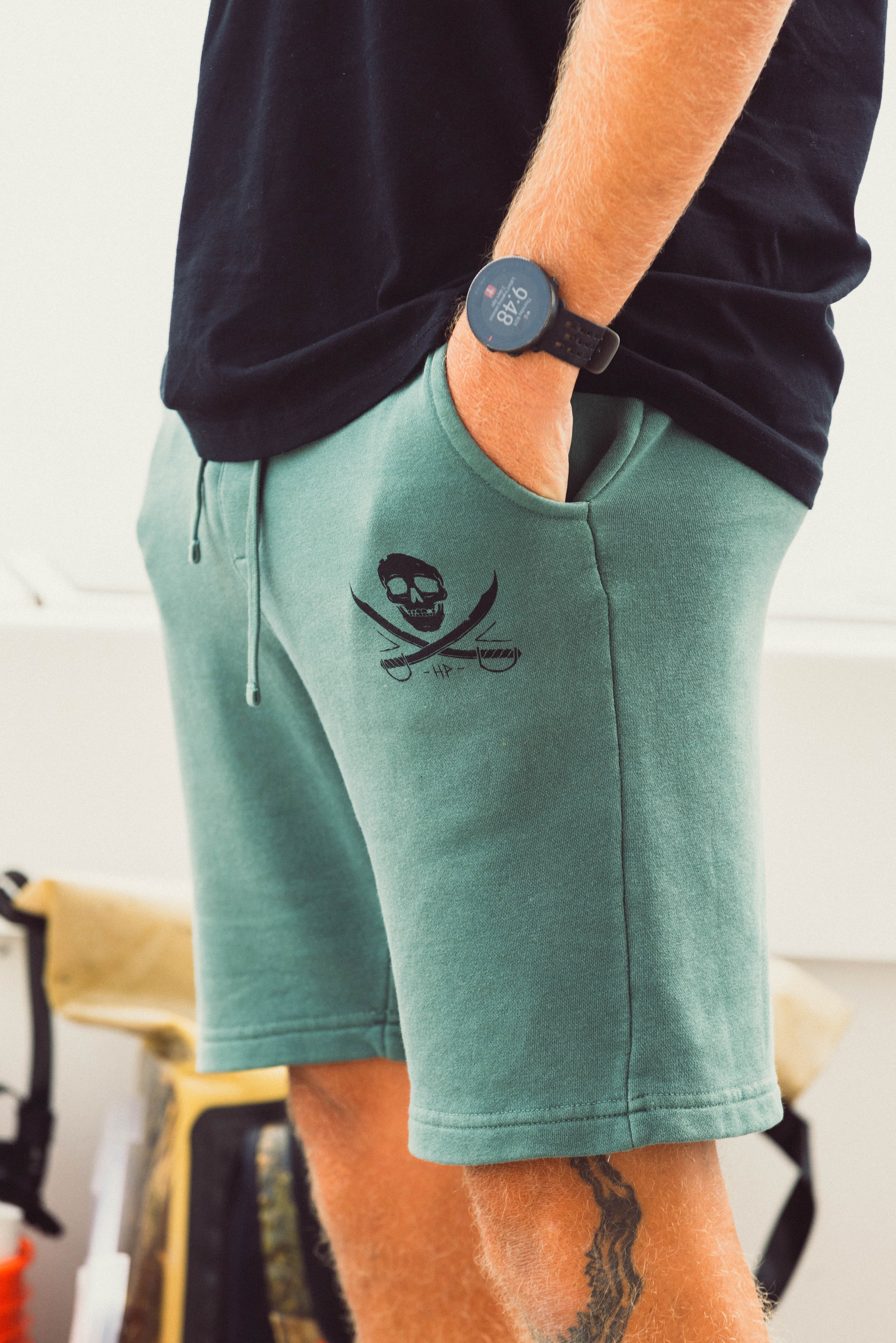 Lay Day Fleece Short - Washed Seafoam