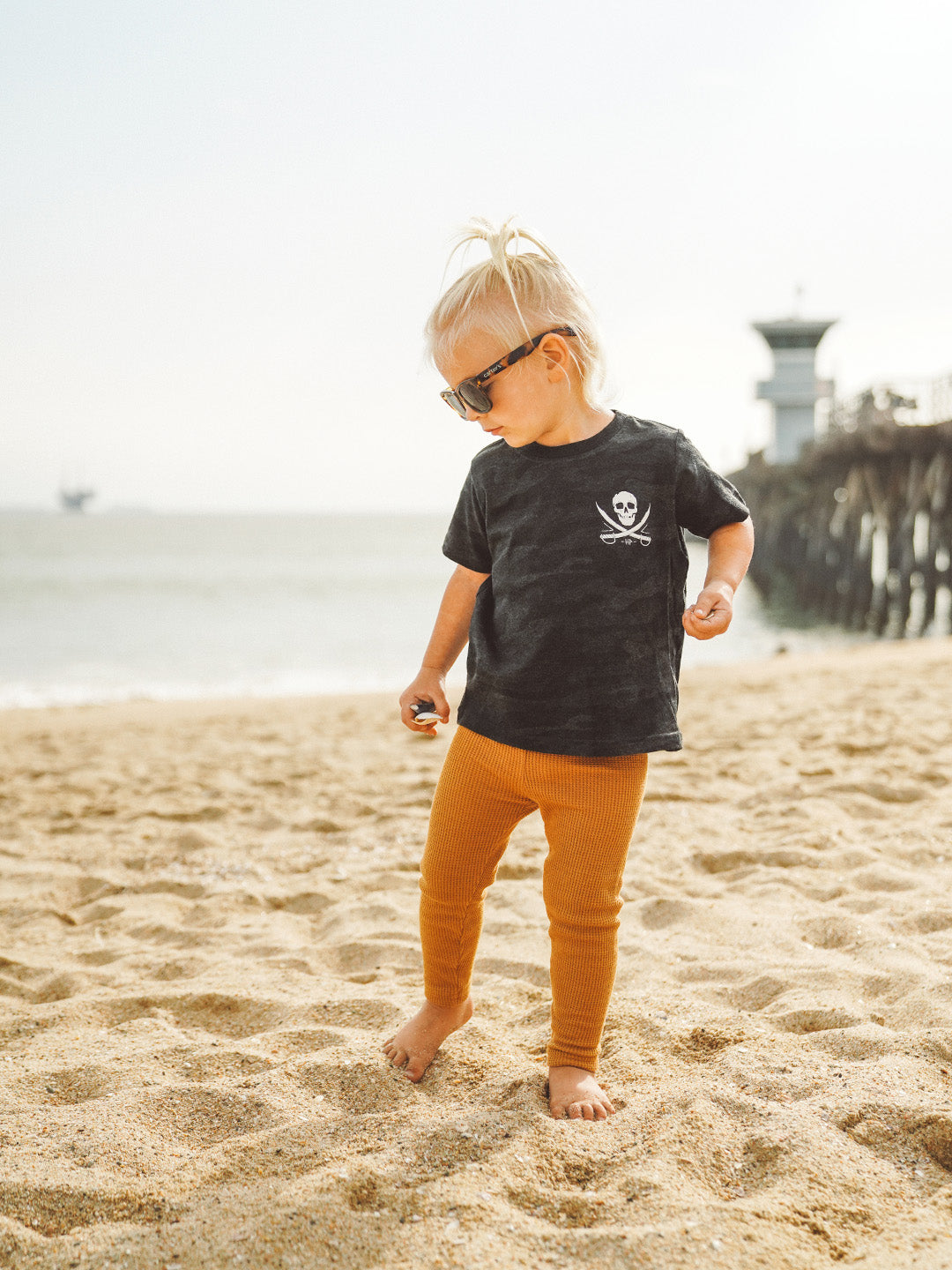 Toddler Skulled Tee - Black Camo