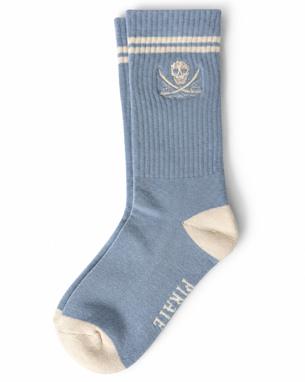 Core Logo Crew Socks - Mariner Blue — portrait product photo on white background