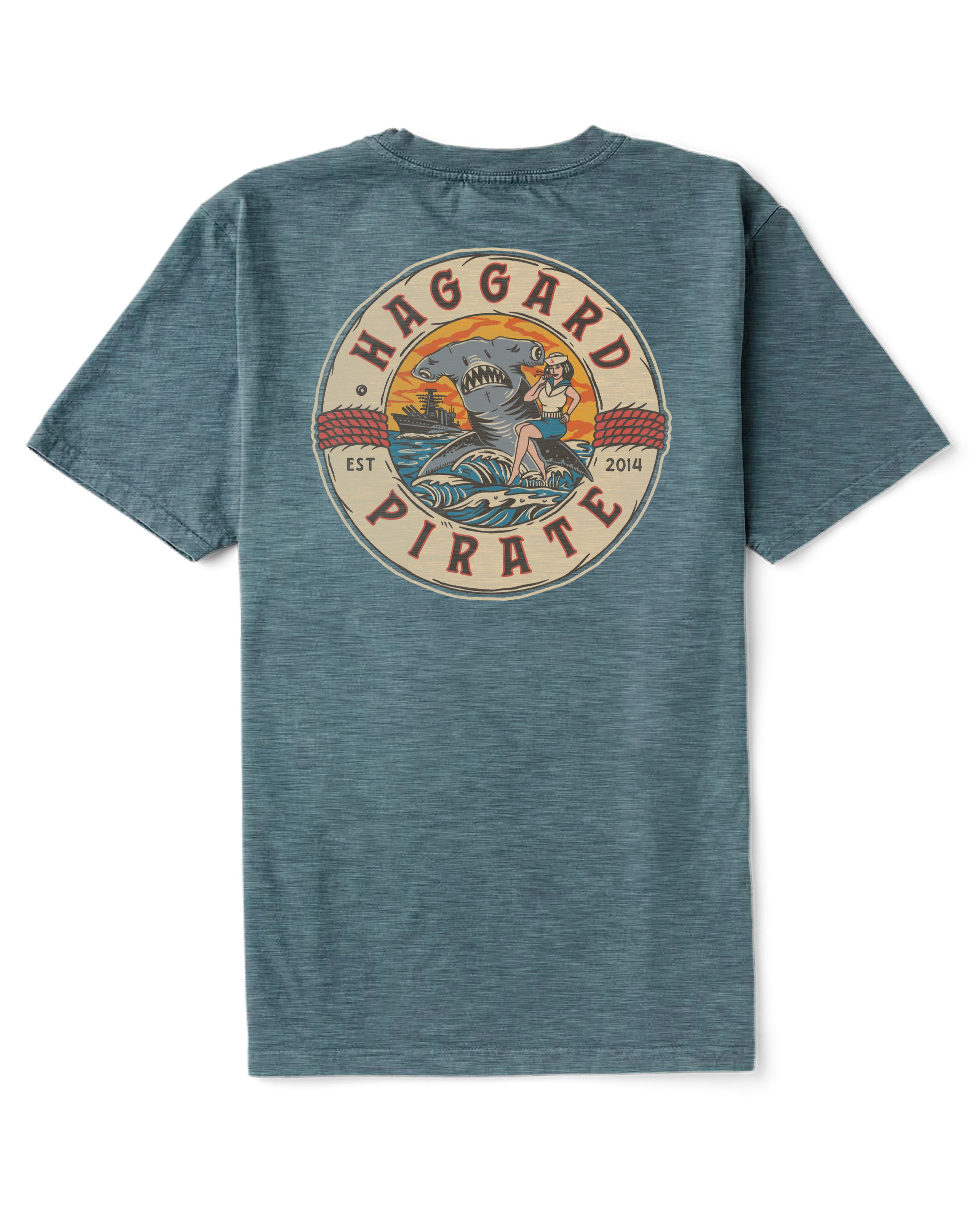 Broadside Tee Heather Blue