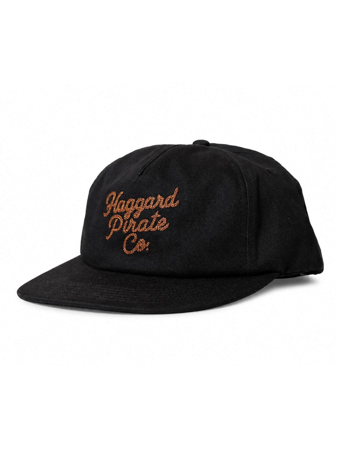 Chain Stitch Black Unstructured Hat