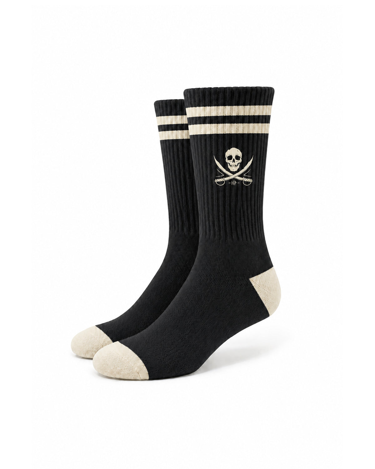 Core Logo Crew Socks - Washed Black