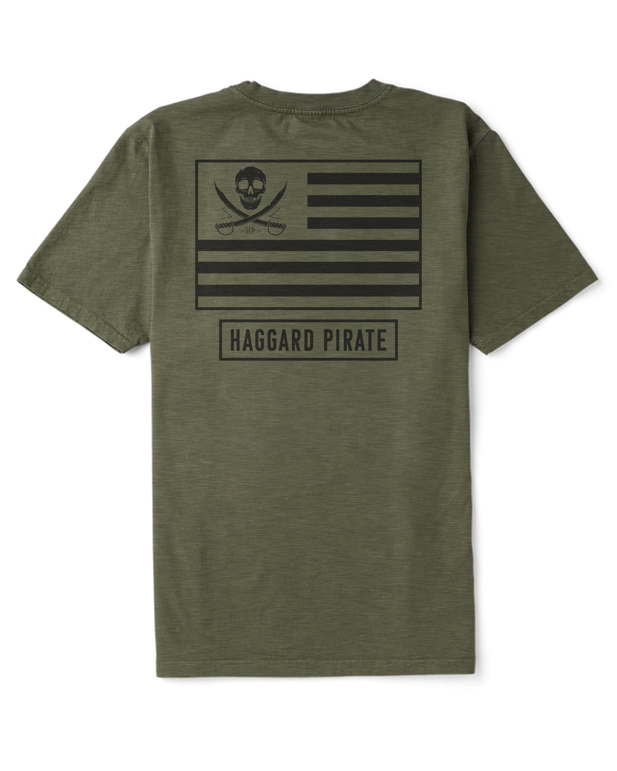 Flagged Tee Heather Olive
