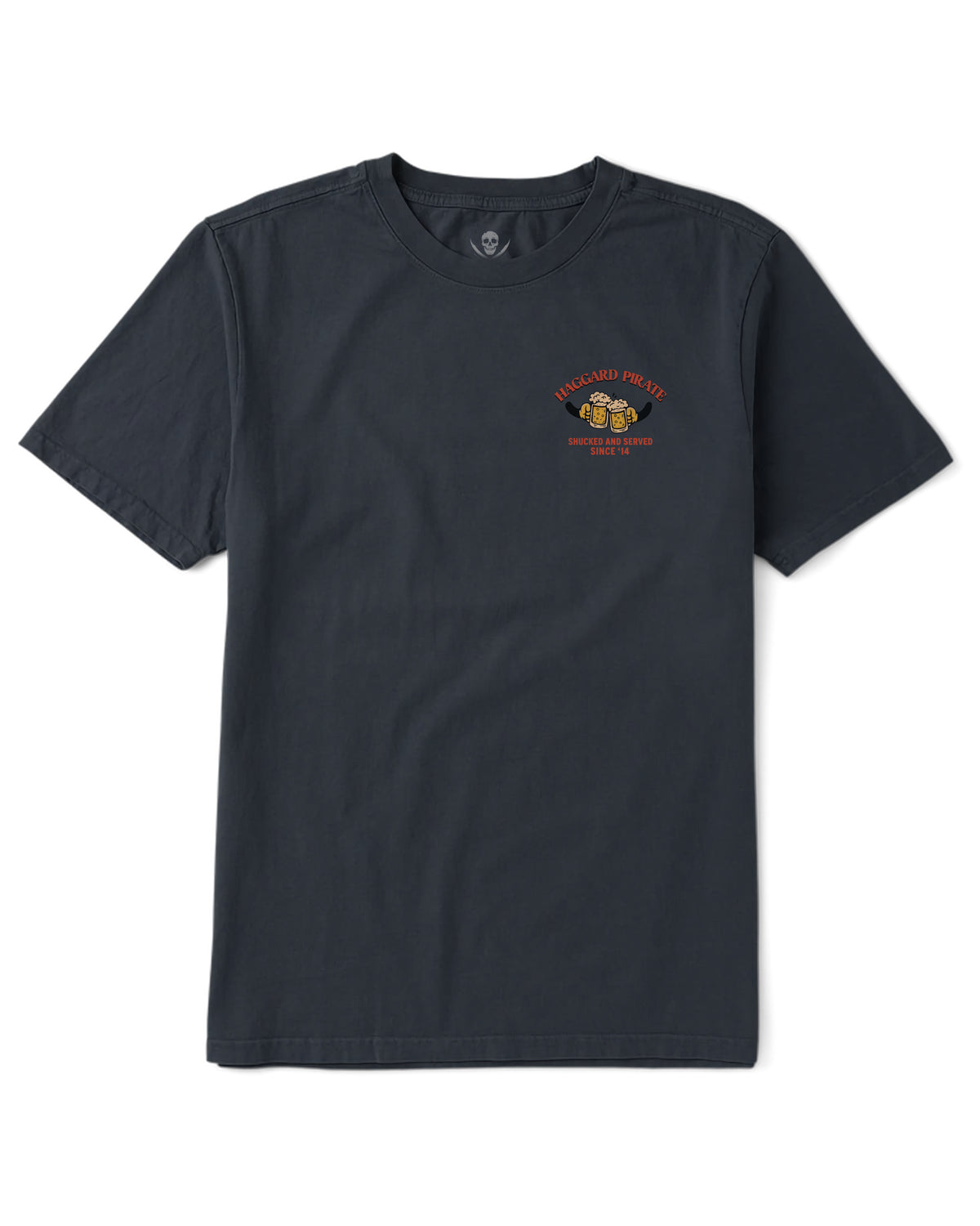 Shucked Tee Petrol Blue