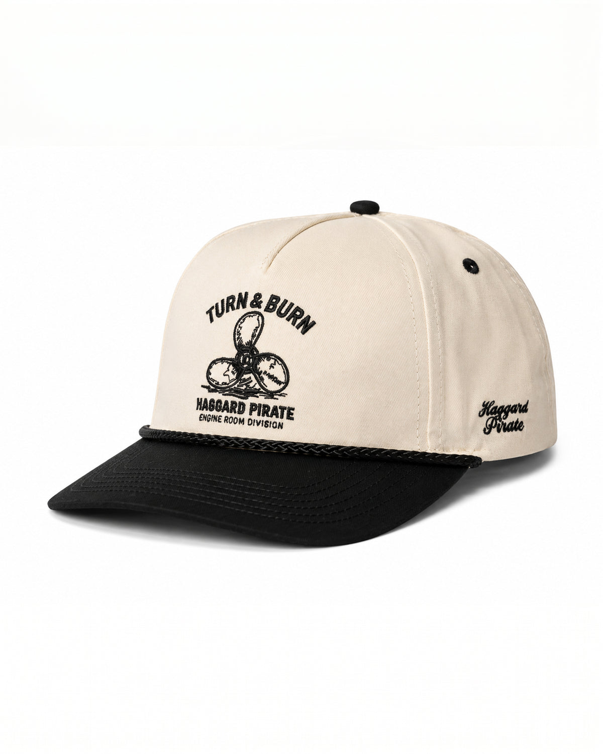 Turn & Burn Snapback Vintage White / Black