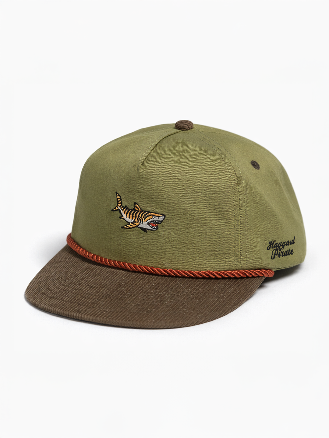 Tiger Corduroy Snapback Olive/Black