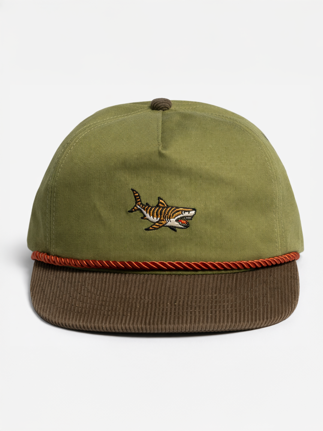 Tiger Corduroy Snapback Olive/Black