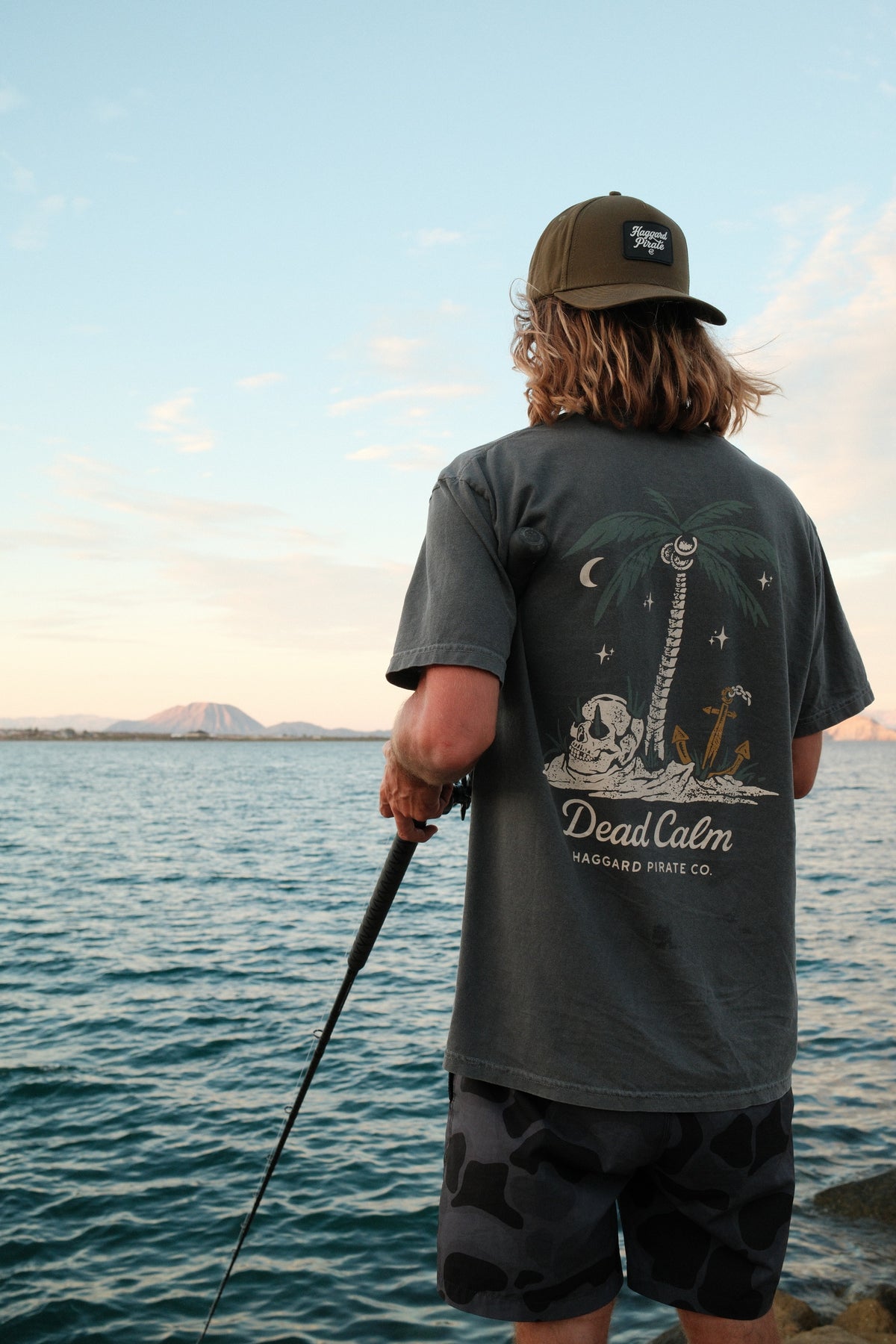 Dead Calm Pigment Tee - Pepper — Baja trip lifestyle photograph, view 1