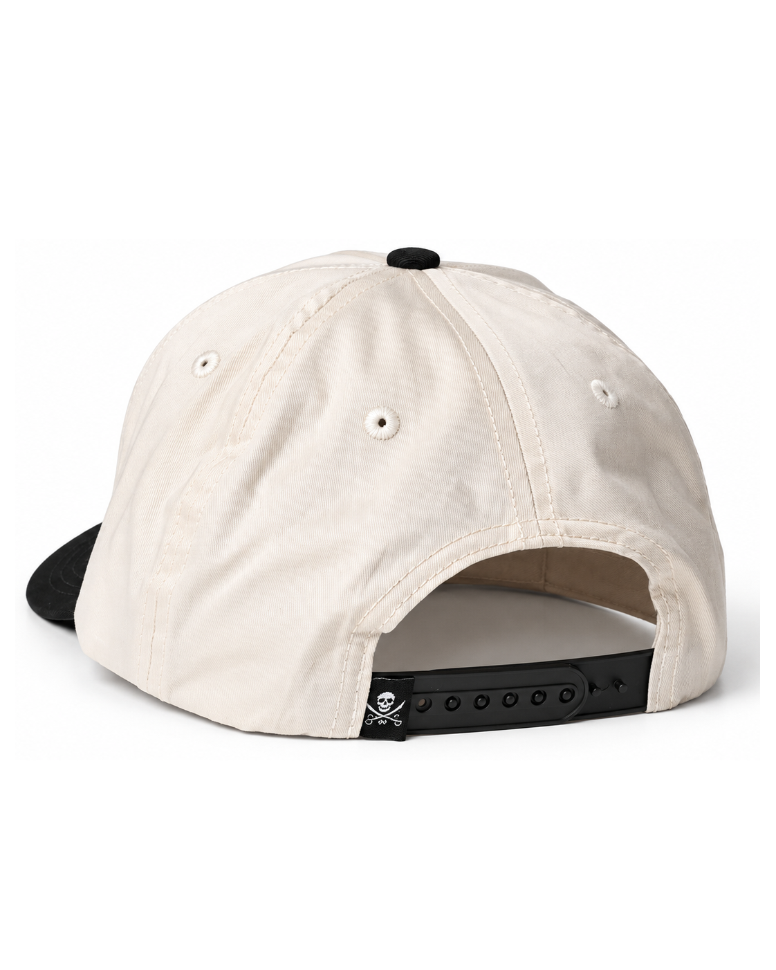 Accurate × Haggard Pirate hat — back view with snapback closure
