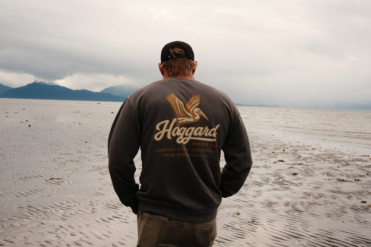 Outfitters Crewneck - Pigment Black — Alaska trip lifestyle photograph, view 3