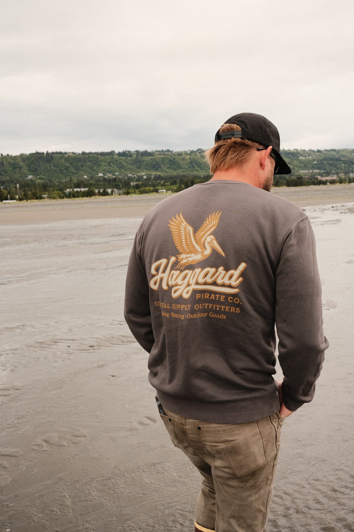Outfitters Crewneck - Pigment Black — Alaska trip lifestyle photograph, view 2