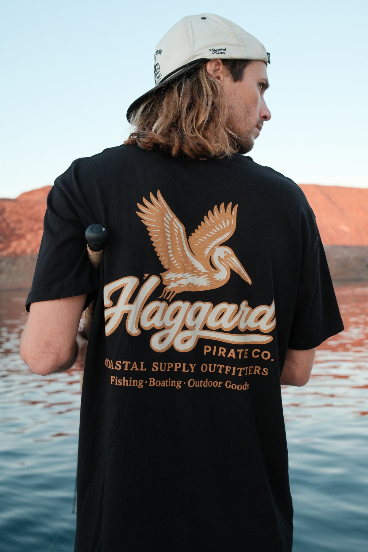 Outfitters Tee - Black — Baja trip lifestyle photograph, view 1