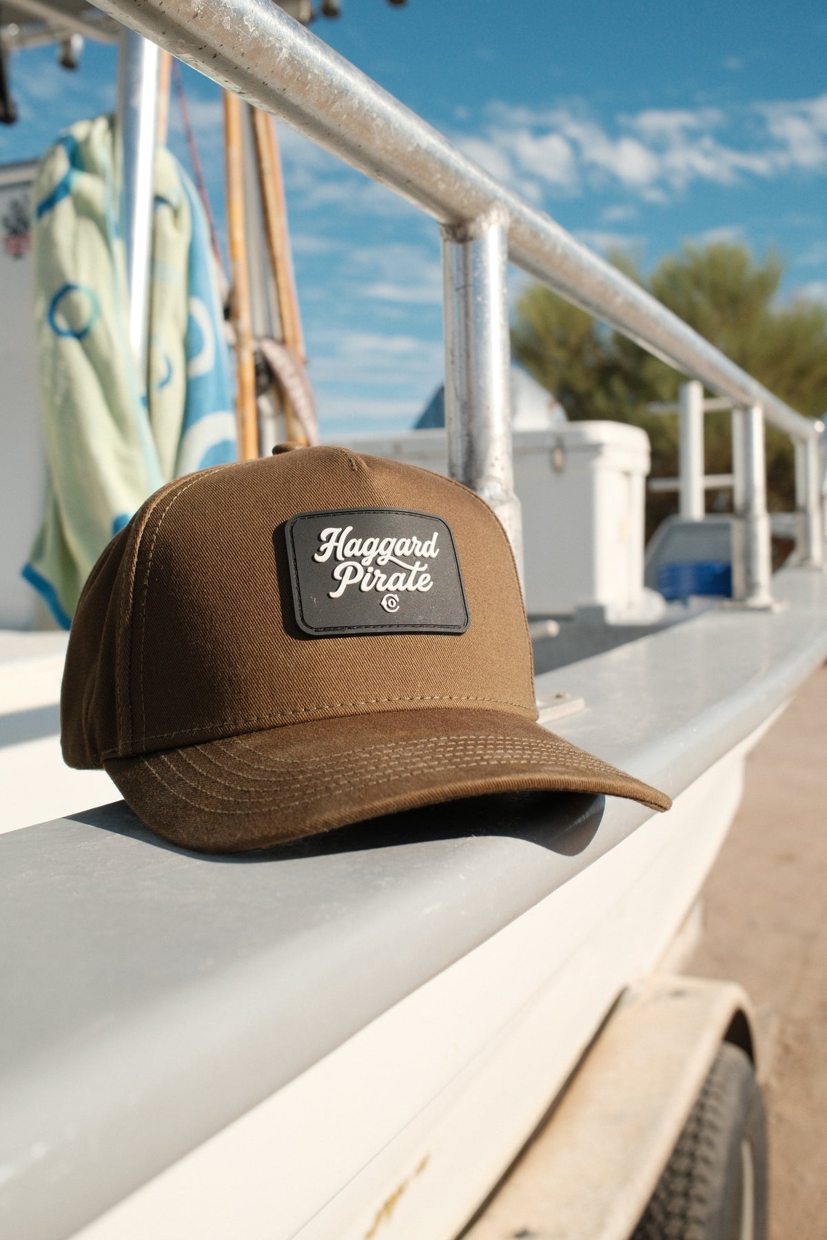 Script Snapback on the boat in Baja showing the PVC patch