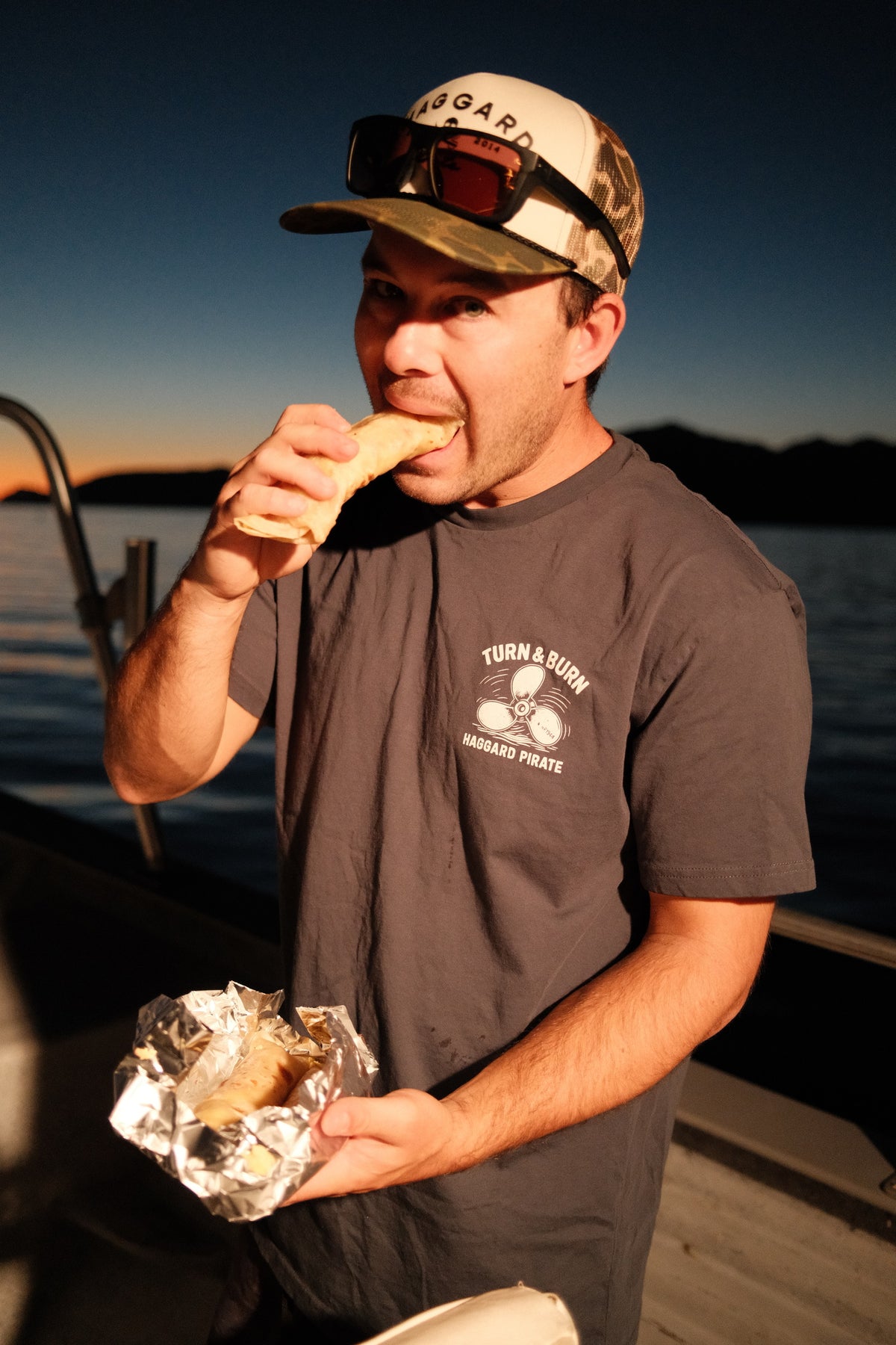 Turn & Burn Tee - Petrol — Baja trip lifestyle photograph, view 2